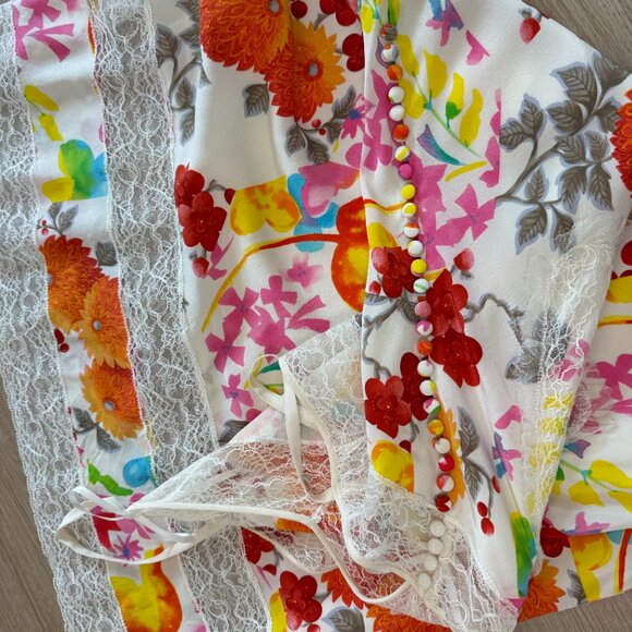 DIOR by JOHN GALLIANO 2006 Vintage Silk Lace Floral Midi Dress - Picture 11 of 11